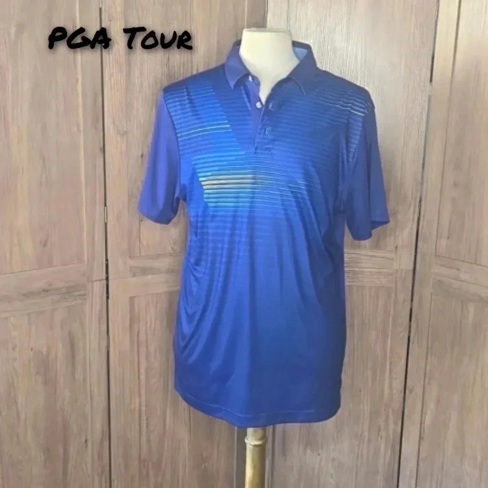 Mens blue golf Activewear shirt